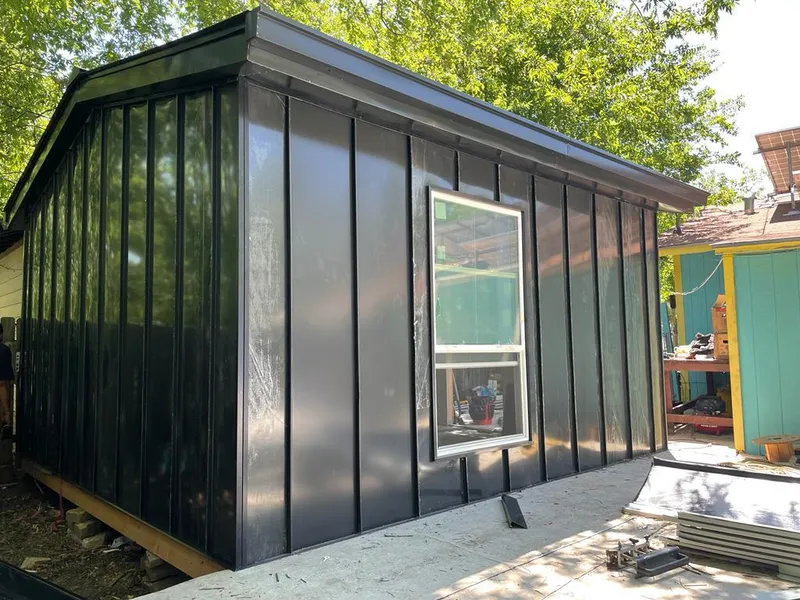 Black standing seam metal wall panels for Metal Roof Installation in Apple Valley